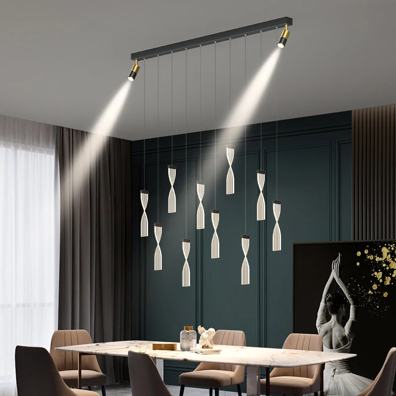 suspension led nordique pour cuisine hôtel et café - vue 4 sur 14