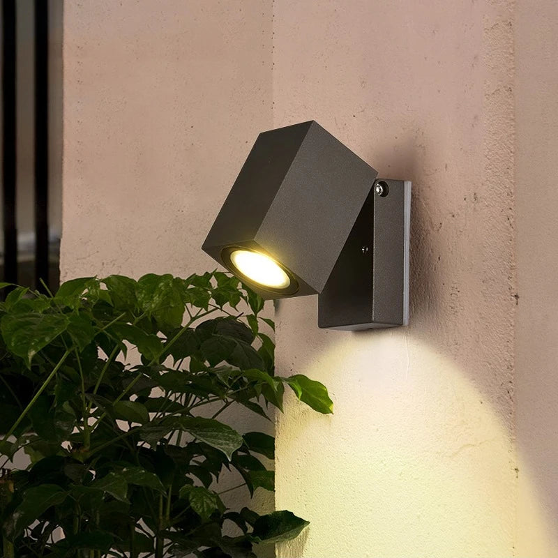 Applique murale LED pliante extérieure IP65 étanche jardin porche lumière GU10 COB cour extérieure applique murale luminaire 5W - vue 6 sur 9