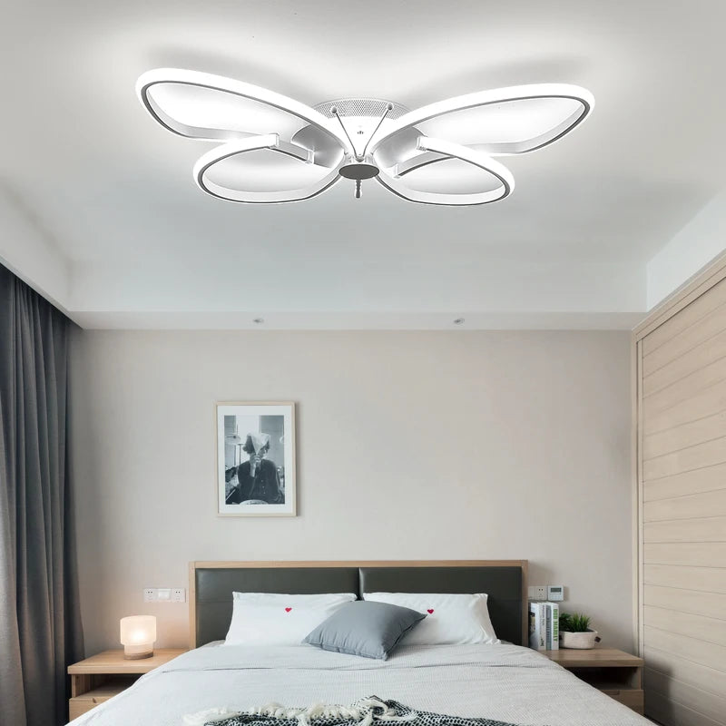 plafonnier led moderne papillon avec intensité variable décoratif - vue 4 sur 8
