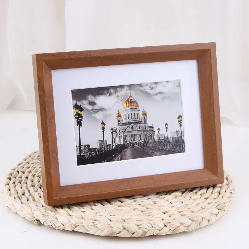Minimalist wooden photo frame for interior decor and gifts - vue 6 sur 11