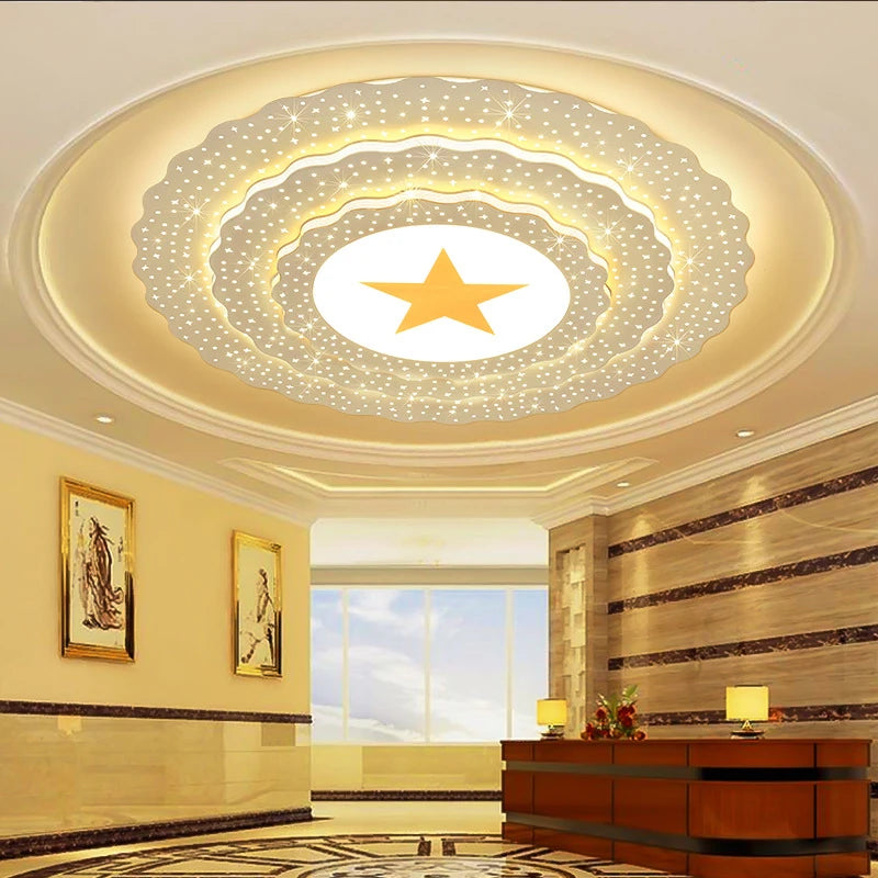 plafonnier led simple design moderne luminaire décoratif personnalisable - vue 5 sur 9