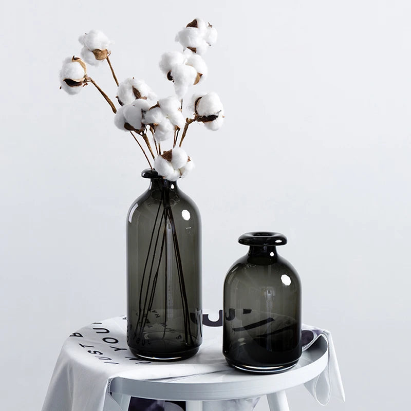 vase en verre nordique pour fleurs décoration intérieure moderne - vue 2 sur 8