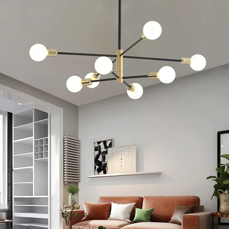 suspension nordique créative à lampes rotatives pour décoration intérieure - vue 7 sur 10