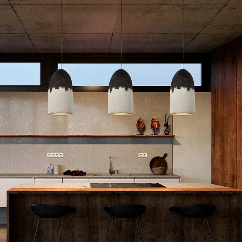 Suspension moderne noir et blanc suspension LED créative Restaurant café Droplight chambre - vue 4 sur 6