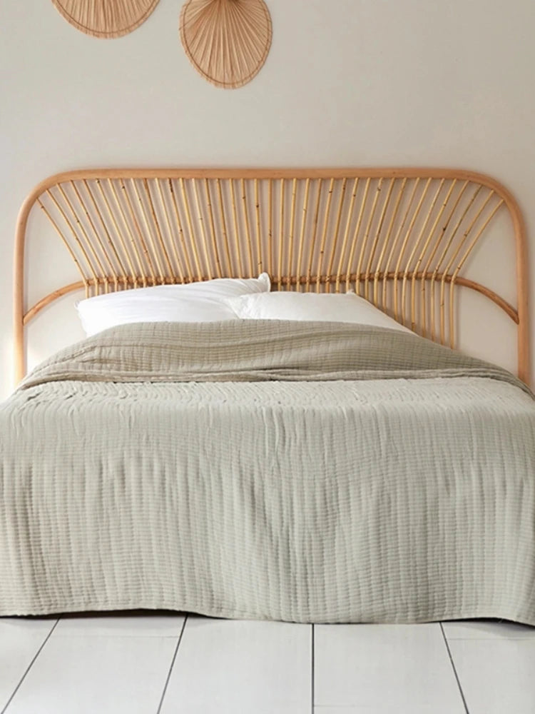 coussin en rotin pour lit et petit déjeuner style japonais - vue 2 sur 13