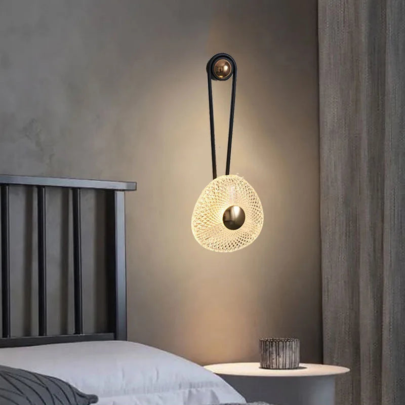 Applique murale led nordique moderne dorée décorative d'intérieur