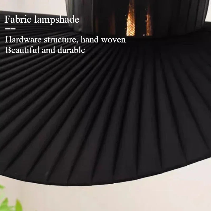 lustre en chapeau de paille nordique pour décoration intérieure - vue 7 sur 8