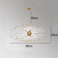 lustre de luxe design cristal pissenlit led pour décoration intérieure