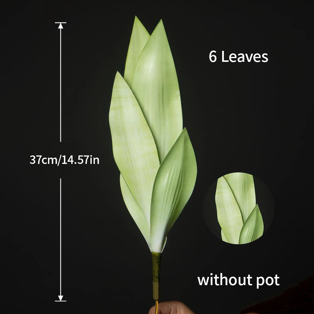 plante tropicale artificielle avec feuilles d'orchidée pour décoration intérieure - vue 7 sur 7