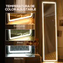 HOMCOM wall mirror full body standing mirror with LED lights 40x37x157.5 cm