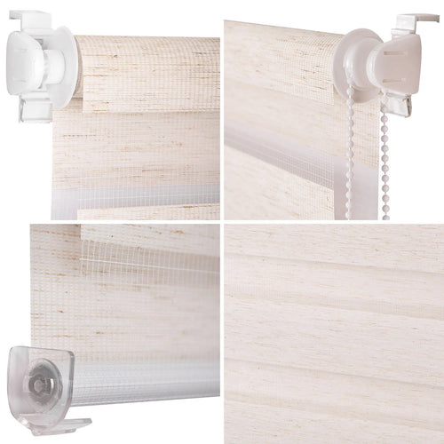 Store enrouleur zebra jour nuit double couche occultant - vue 5 sur 6