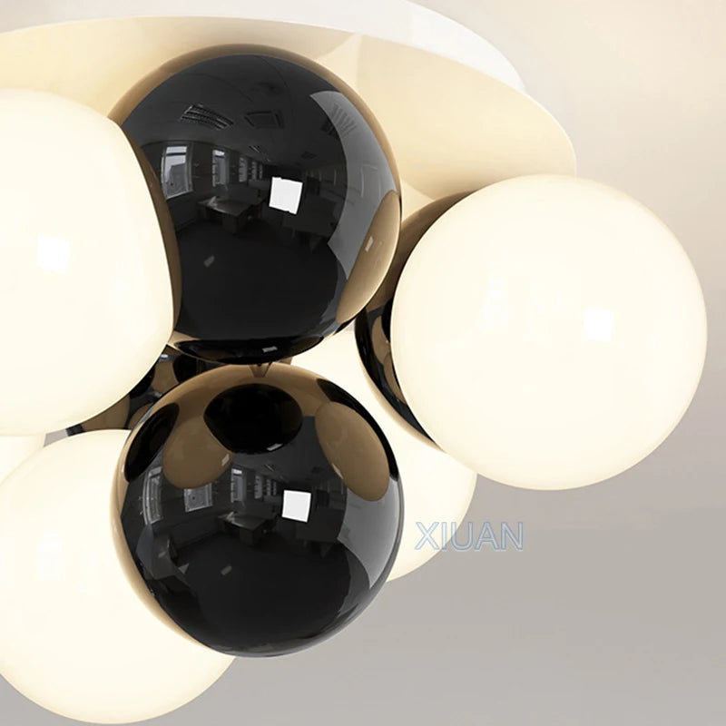 lustre nordique bulle ronde led pour chambre d'enfant - vue 5 sur 9