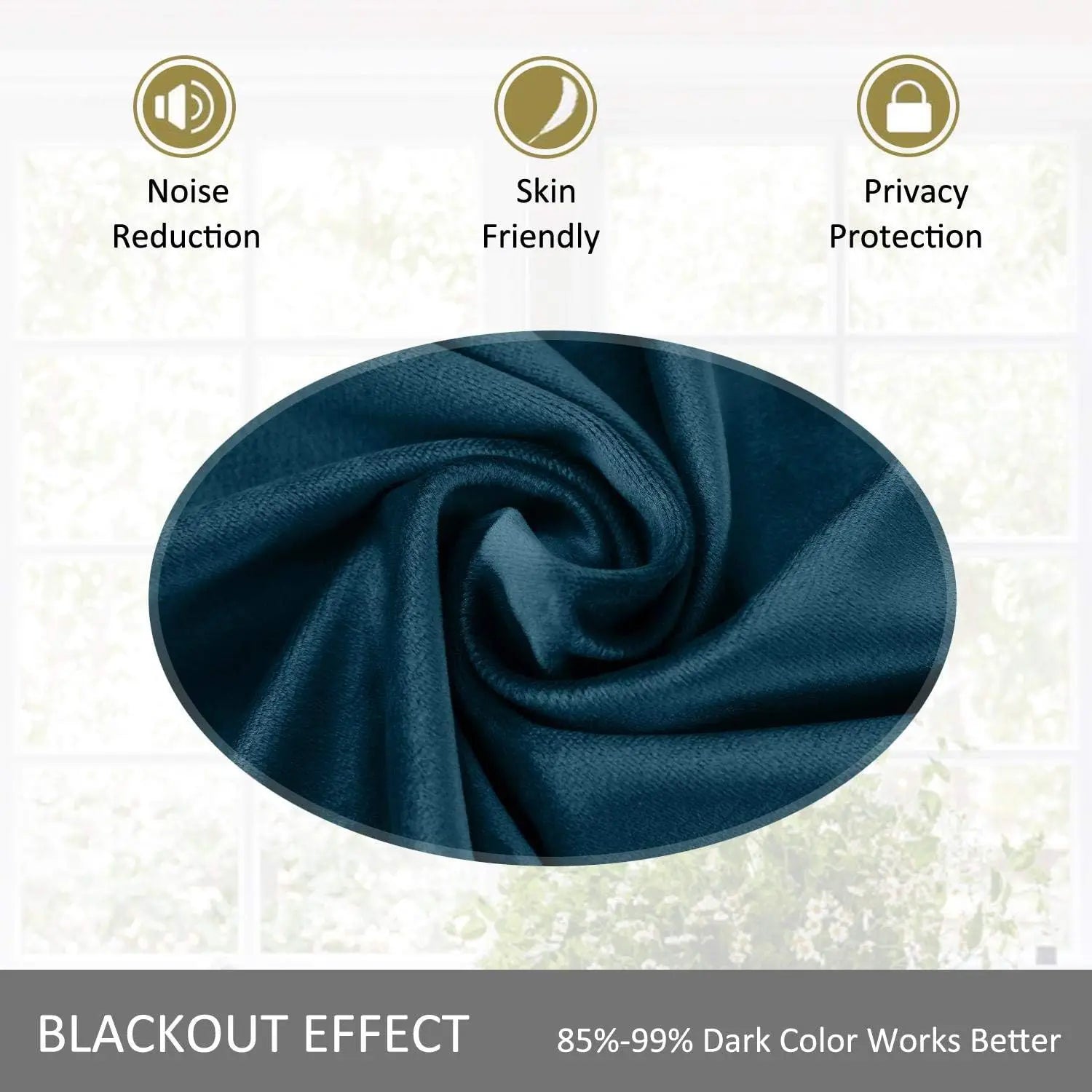 Rideau velours occultant moderne sur mesure salon chambre - vue 5 sur 10