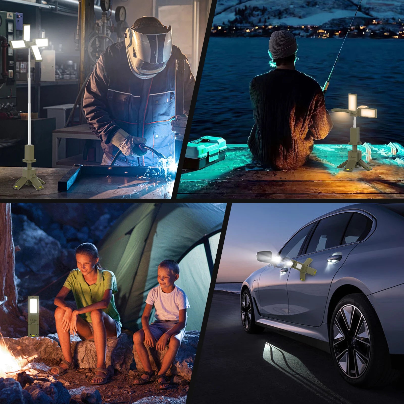 lampe de tente super lumineuse rechargeable pour camping et randonnée - vue 4 sur 8