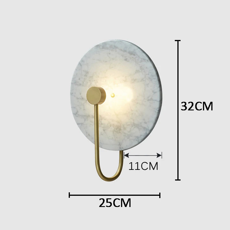 applique murale led de luxe en marbre pour hôtel - vue 6 sur 9