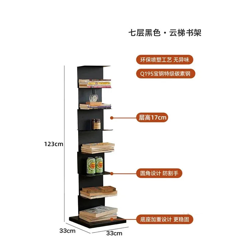 modern iron bookcase minimalist design for contemporary space