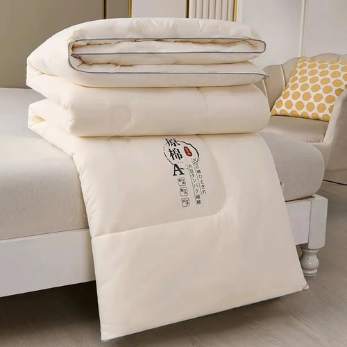 Cotton Comforter Duvet Insert - Quilted White Comforters Queen Size, All Season Down Alternative Queen Size Bedding Comforter - vue 3 sur 10