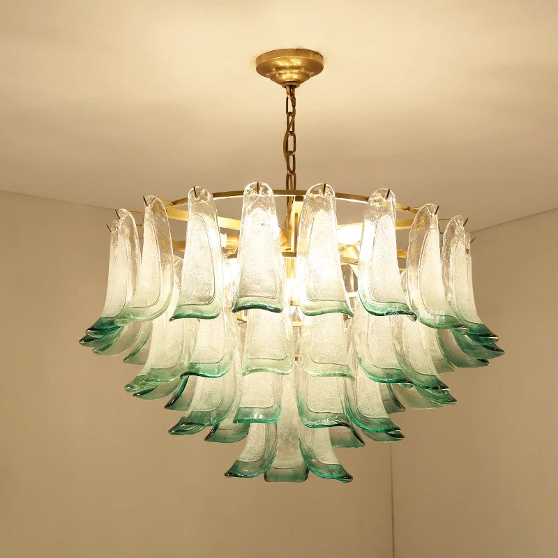 Modern Luxury Hardware Glass Chandelier Suitable for Villa Living Room Art Exhibition Hall, Hotel Bedroom Decoration Lighting - vue 3 sur 9