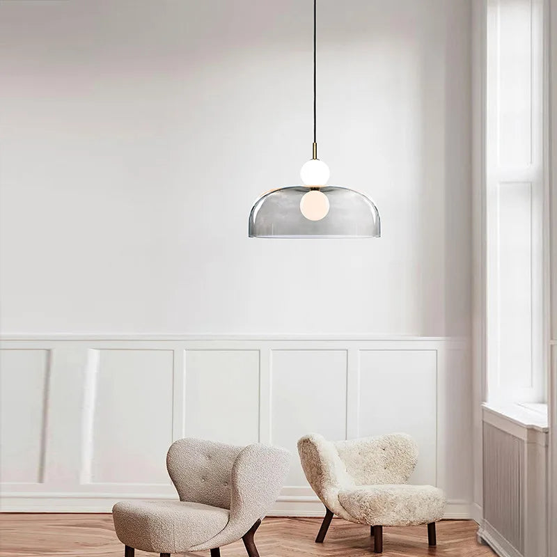 suspension en verre nordique pour décoration intérieure moderne - vue 5 sur 15