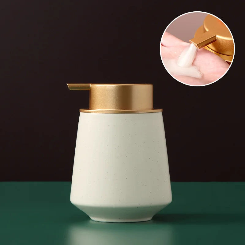 distributeur de savon portable en céramique 400 ml pour soins personnels - vue 13 sur 30