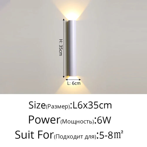 Modern nordic minimalist LED double head wall light - vue 13 sur 14