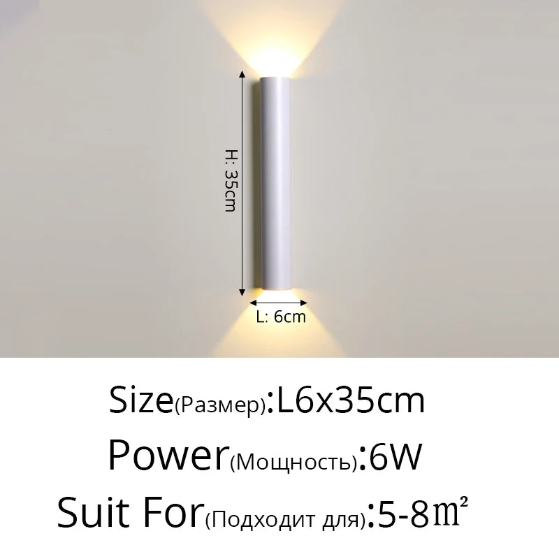 Modern nordic minimalist LED double head wall light - vue 13 sur 14