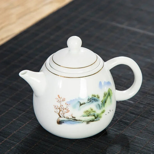 Théière porcelaine style yixing pour thé pu er