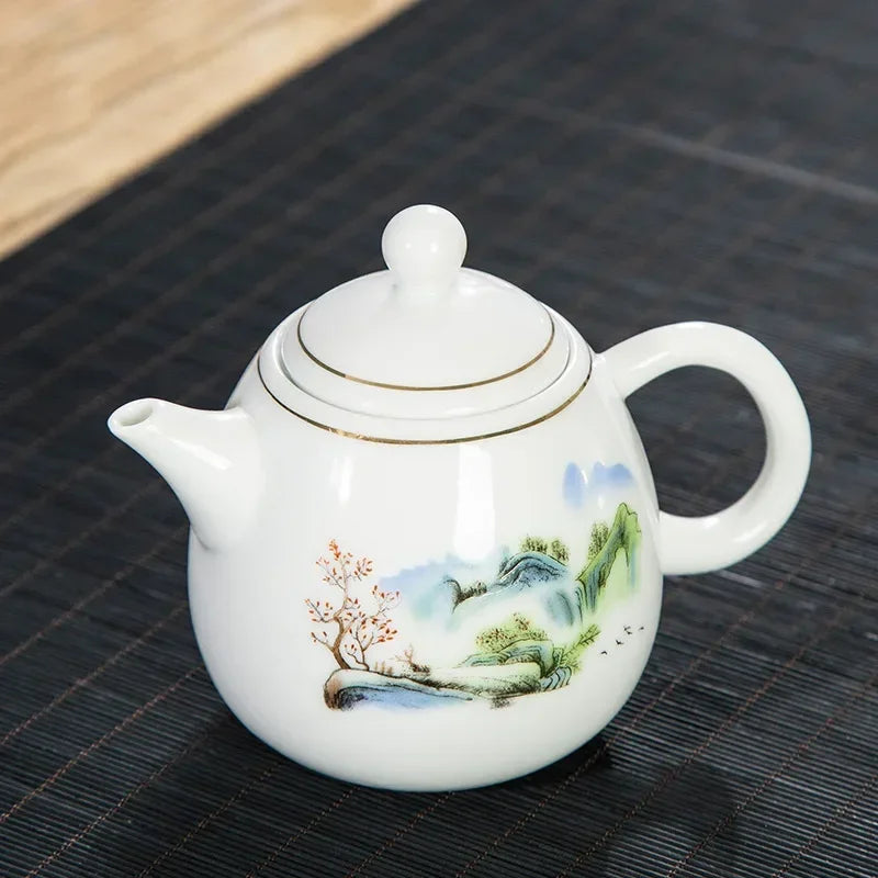Théière porcelaine style yixing pour thé pu er - vue 2 sur 7
