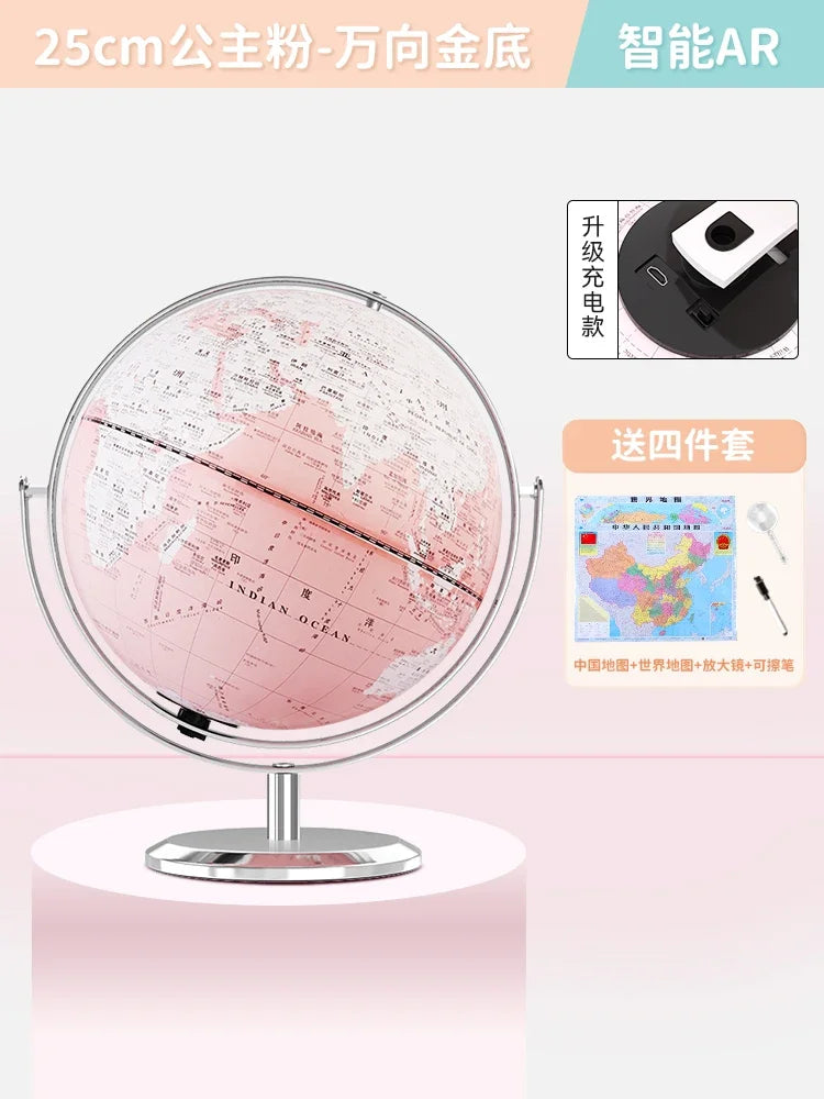 globe lumineux éducatif carte du monde décoration géographie - vue 17 sur 19