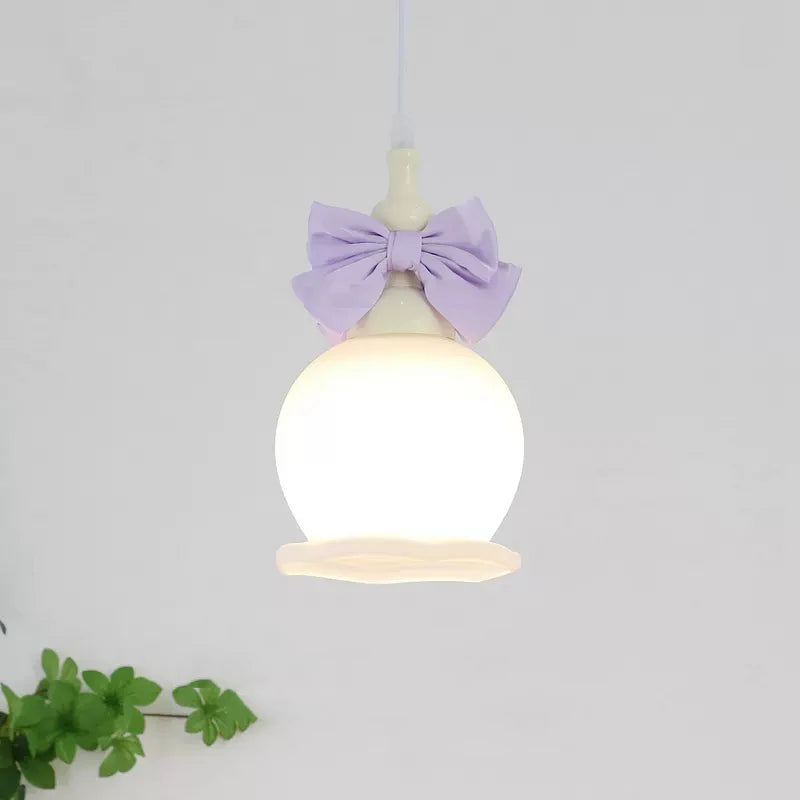 suspension romantiques pour enfants avec abat-jour en verre - vue 4 sur 16