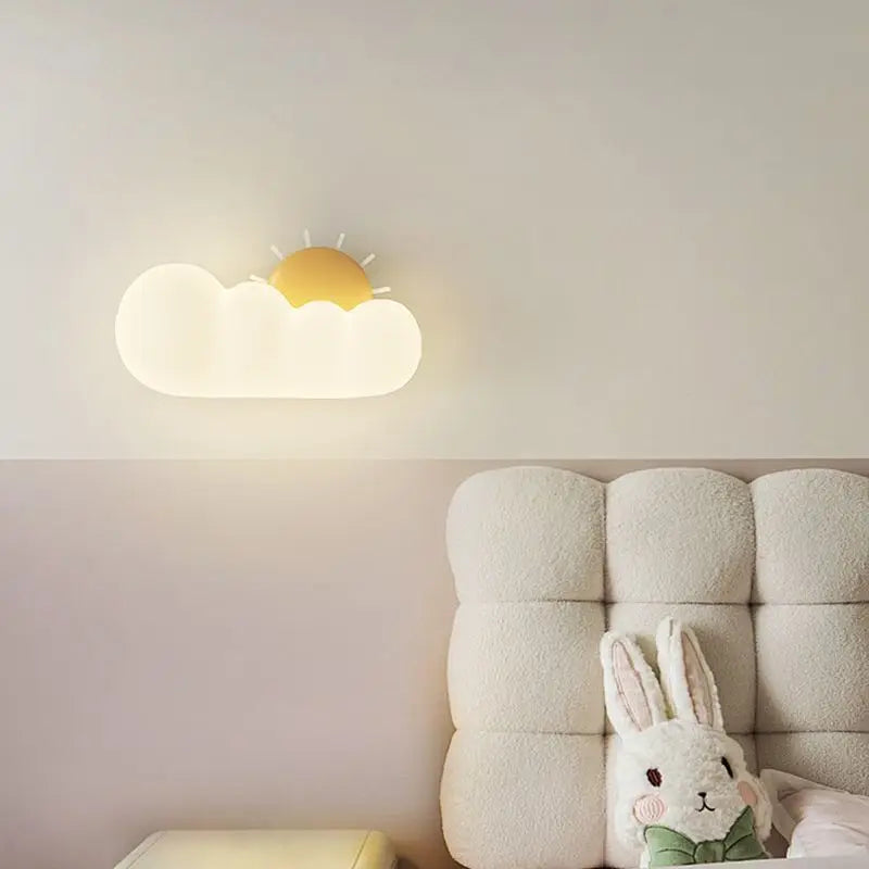 applique murale nordique led pour enfants motifs animaux lune soleil - vue 6 sur 13