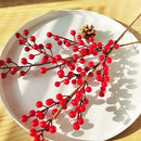 branche de fruits rouges artificiels pour décoration de Noël et récoltes