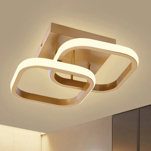 Plafonnier en métal lustre moderne haute luminosité porche lampe d'entrée lampe de plafond à économie d'énergie pour salon chambre - vue 9 sur 24