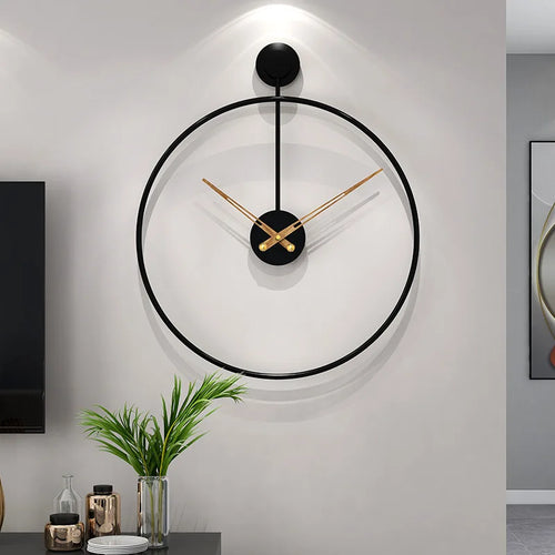 Modern Simple Iron Wall Clock, Home Decoration, Living Room, Creative, Fashion - vue 3 sur 11