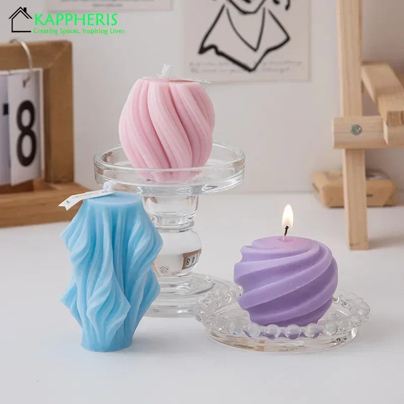 bougies parfumées tourbillonnantes décoratives esthétiques aromatiques pour la maison - vue 3 sur 20