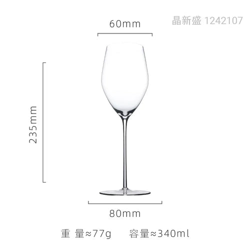 Verre à vin rouge cristal fin style bourgogne