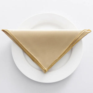 Decorative satin table napkin for wedding or event reception