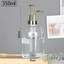 distributeur de savon en verre transparent rechargeable pour gel douche