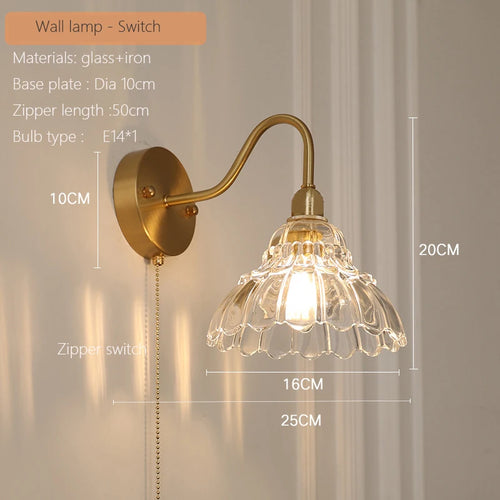 Minimalist Japanese style brass and glass LED pendant light Nordic luxury - vue 8 sur 8