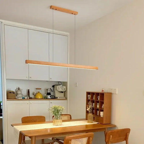 Lustre nordique Simple en bois massif - vue 5 sur 7