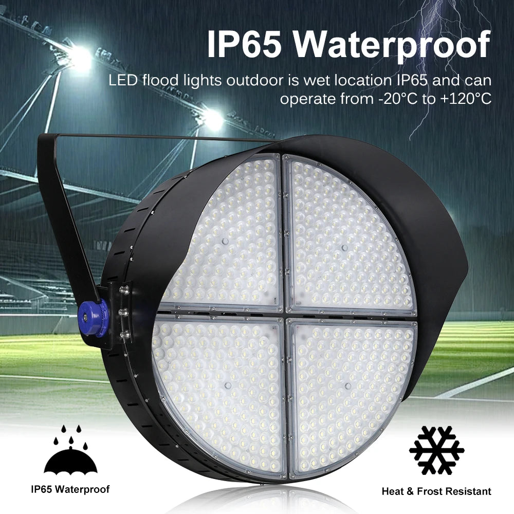 projecteur led étanche pour stade éclairage extérieur terrain parking - vue 5 sur 8