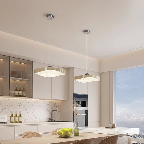 Modern minimalist LED pendant light for decorative interiors - vue 6 sur 21