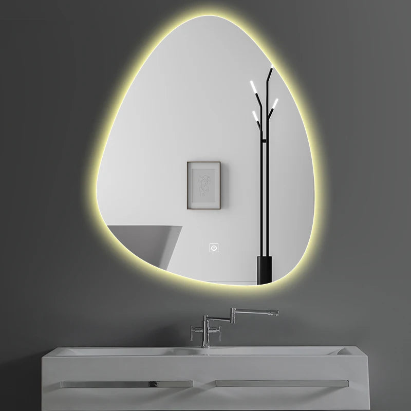 miroir intelligent multifonction avec haut-parleur bluetooth et led réglable - vue 5 sur 13