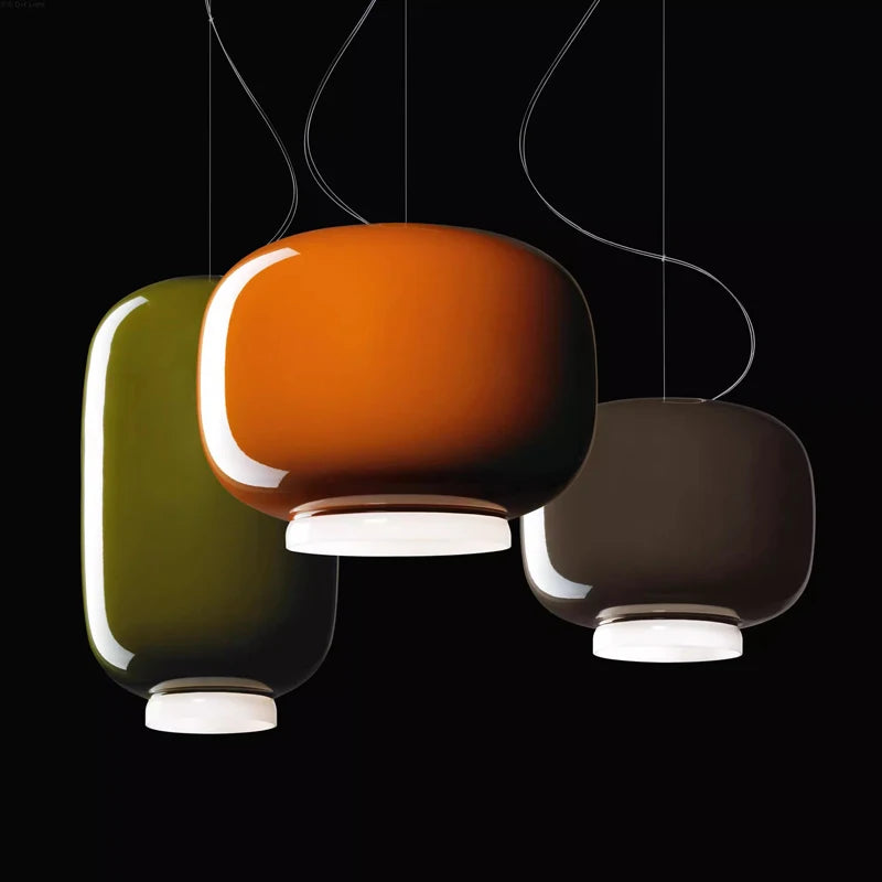 Suspension LED en verre au design nordique moderne
