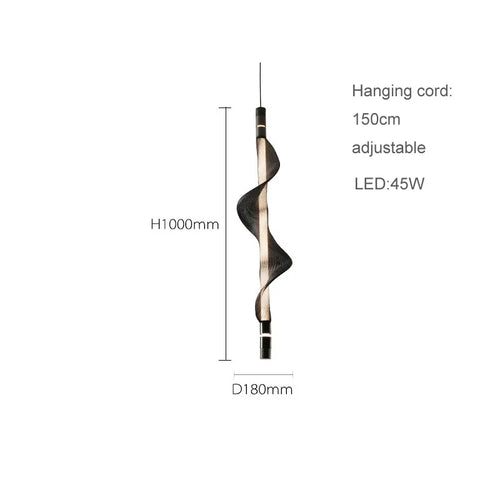lustre design led postmoderne en acrylique tendance 2024 éclairage suspendu