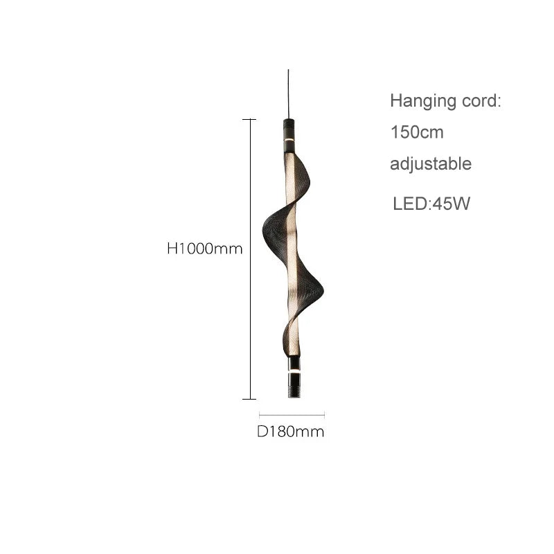 lustre design led postmoderne en acrylique tendance 2024 éclairage suspendu - vue 15 sur 18