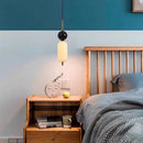 lustre led en boule de marbre naturel avec fil réglable
