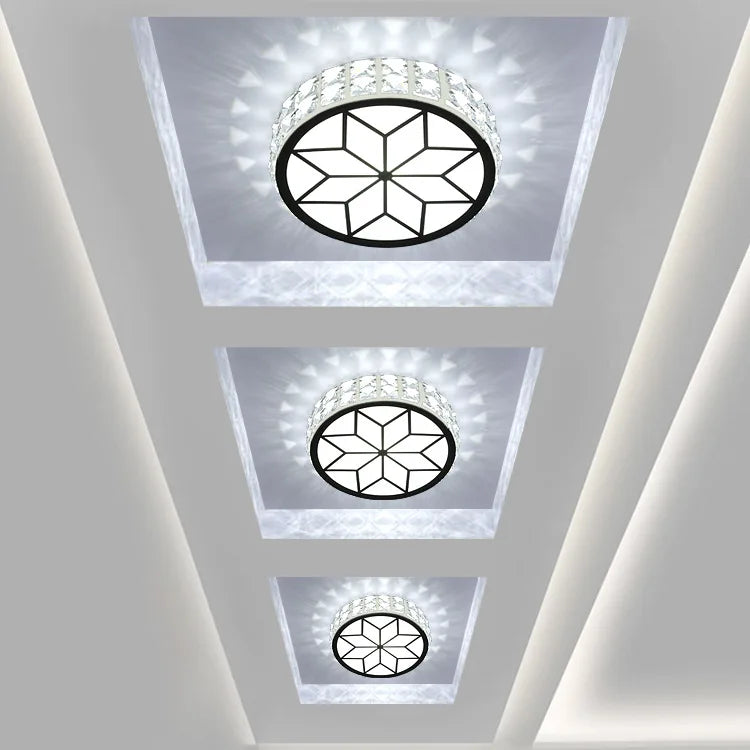 plafonnier led moderne en cristal pour éclairage intérieur - vue 3 sur 9