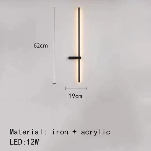 minimalist led wall light artistic design - vue 11 sur 15