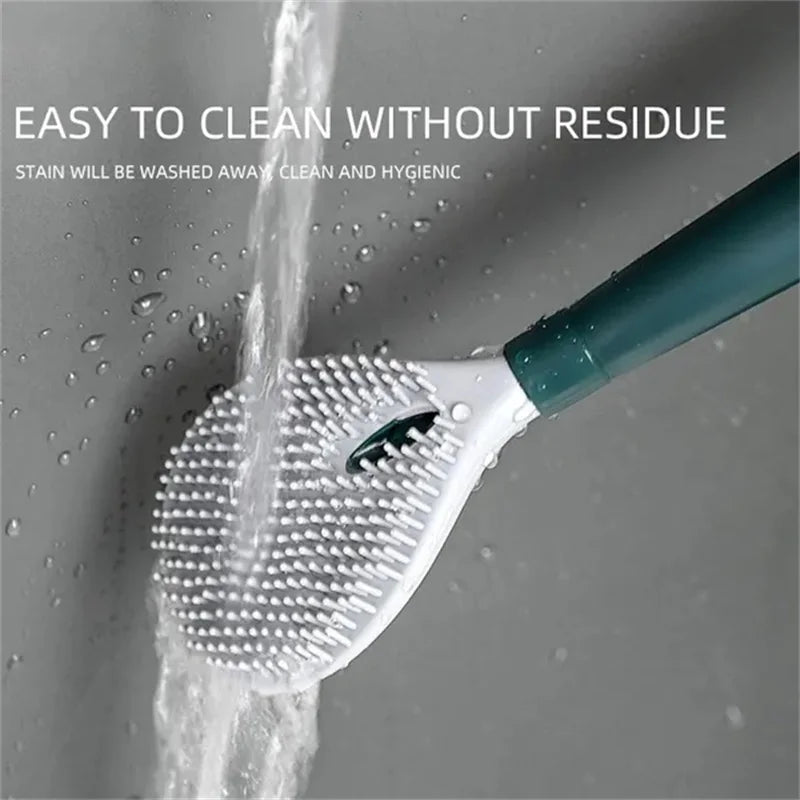 brosse de toilette à long manche avec support pour nettoyage efficace - vue 5 sur 8